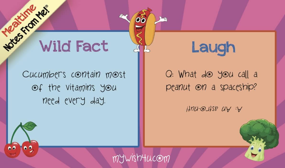 Wild Facts & Laughs - 101 Tear-Off Lunch Box Notes for Kids - Inspirational, Motivational, Thinking of You, Jokes for Kids, Summer Camp, Back to School Essentials, Ages 8+