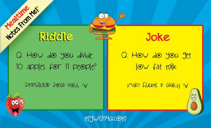 Riddles & Jokes - 101 Tear-Off Lunch Box Notes for Kids - Inspirational, Motivational, Thinking of You, Jokes for Kids, Summer Camp, Back to School Essentials, Ages 8+