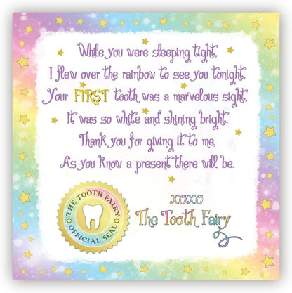 The Tooth Fairy Helper's Kit - Magical Keepsake Gift with Tooth Pouch, 10 Unique Tooth Fairy Cards, 10 Tooth Fairy Receipts, 10 Golden Envelopes, First ToothFairy Visit