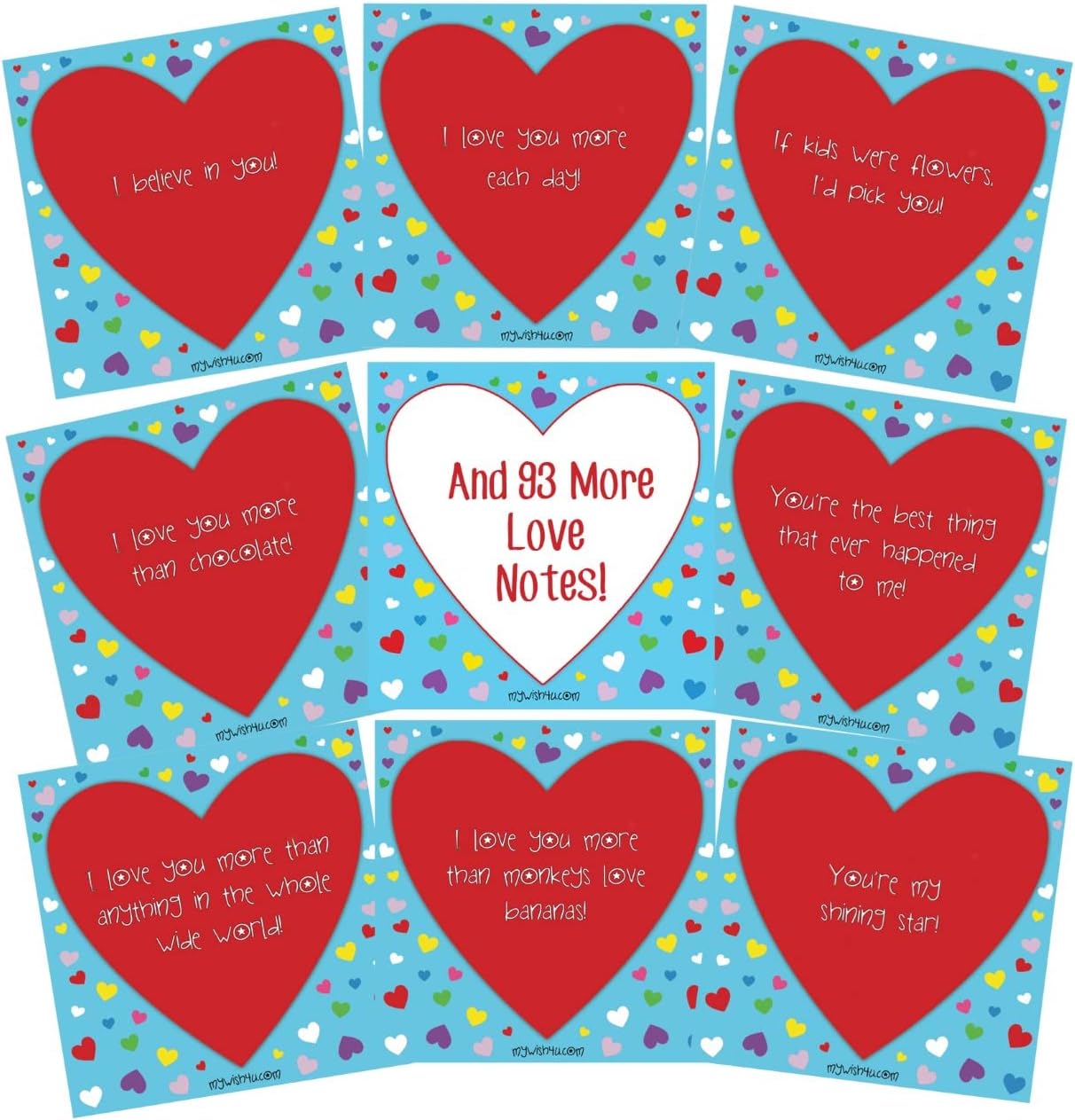 Love Notes - 101 Tear-Off Lunch Box Notes for Kids - Inspirational, Motivational, Thinking of You, Jokes for Kids, Summer Camp, Back to School Essentials, Ages 8+