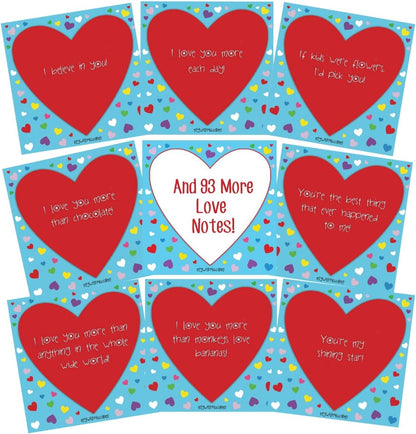 Love Notes - 101 Tear-Off Lunch Box Notes for Kids - Inspirational, Motivational, Thinking of You, Jokes for Kids, Summer Camp, Back to School Essentials, Ages 8+