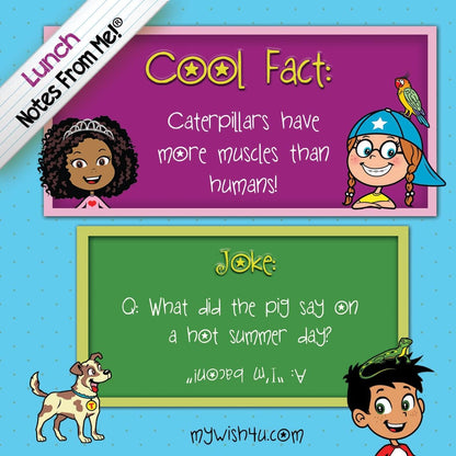 Cool Facts & Jokes - 101 Tear-Off Lunch Box Notes for Kids - Inspirational, Motivational, Thinking of You, Jokes for Kids, Summer Camp, Back to School Essentials, Ages 8+