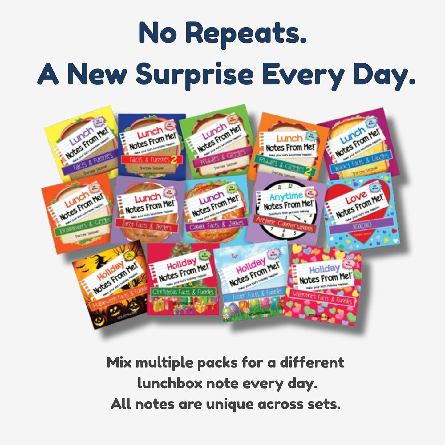 Wild Facts & Laughs - 101 Tear-Off Lunch Box Notes for Kids - Inspirational, Motivational, Thinking of You, Jokes for Kids, Summer Camp, Back to School Essentials, Ages 8+
