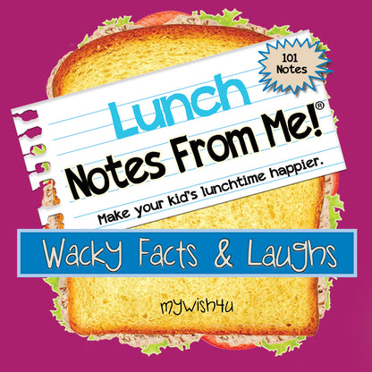 Wacky Facts & Laughs - 101 Tear-Off Lunch Box Notes for Kids - Inspirational, Motivational, Thinking of You, Jokes for Kids, Summer Camp, Back to School Essentials, Ages 8+