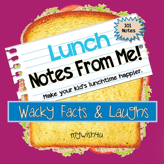 Wacky Facts & Laughs - 101 Tear-Off Lunch Box Notes for Kids - Inspirational, Motivational, Thinking of You, Jokes for Kids, Summer Camp, Back to School Essentials, Ages 8+